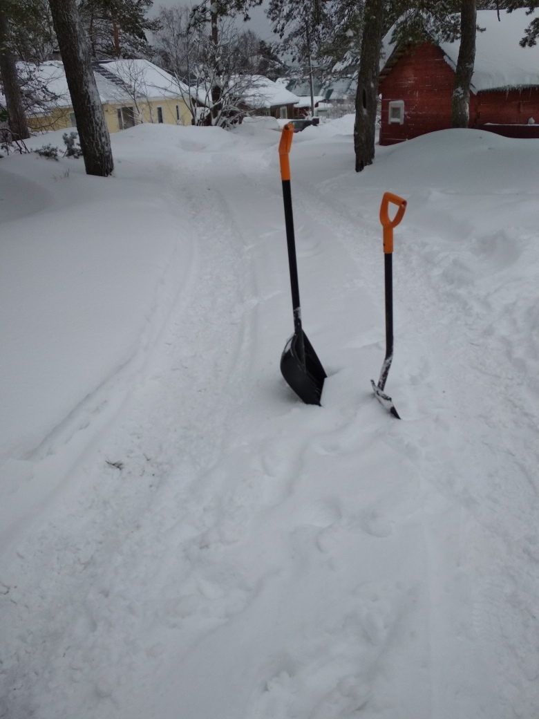 Снегопады отрезали дорогу к маленькому поселку Карелии
