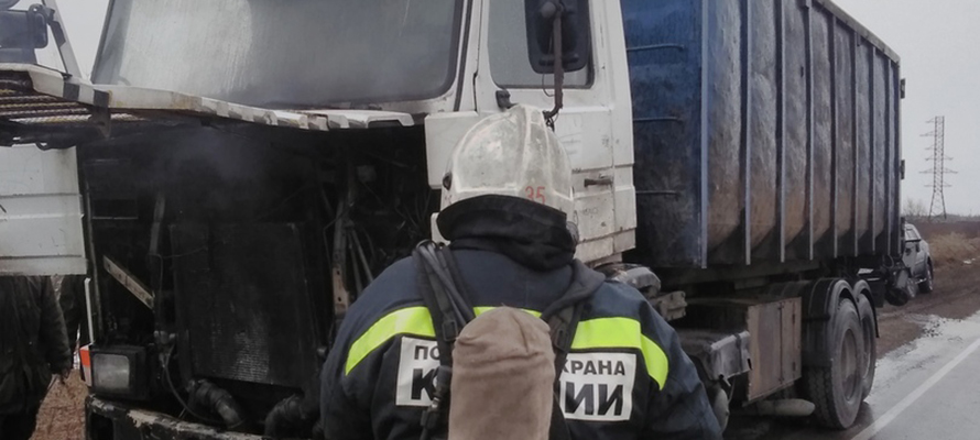 Пожар в грузовике произошел на юге Карелии (ФОТО)