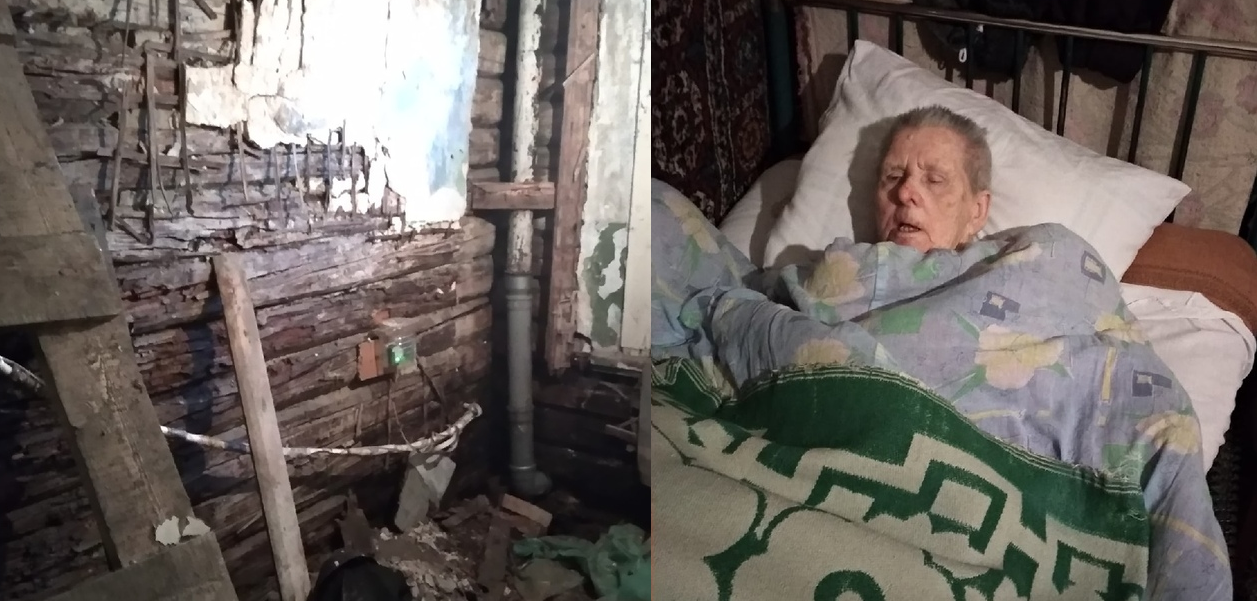 Следком Карелии заинтересовался аварийным домом, в котором проживает 91-летний ветеран ВОВ (ФОТО)