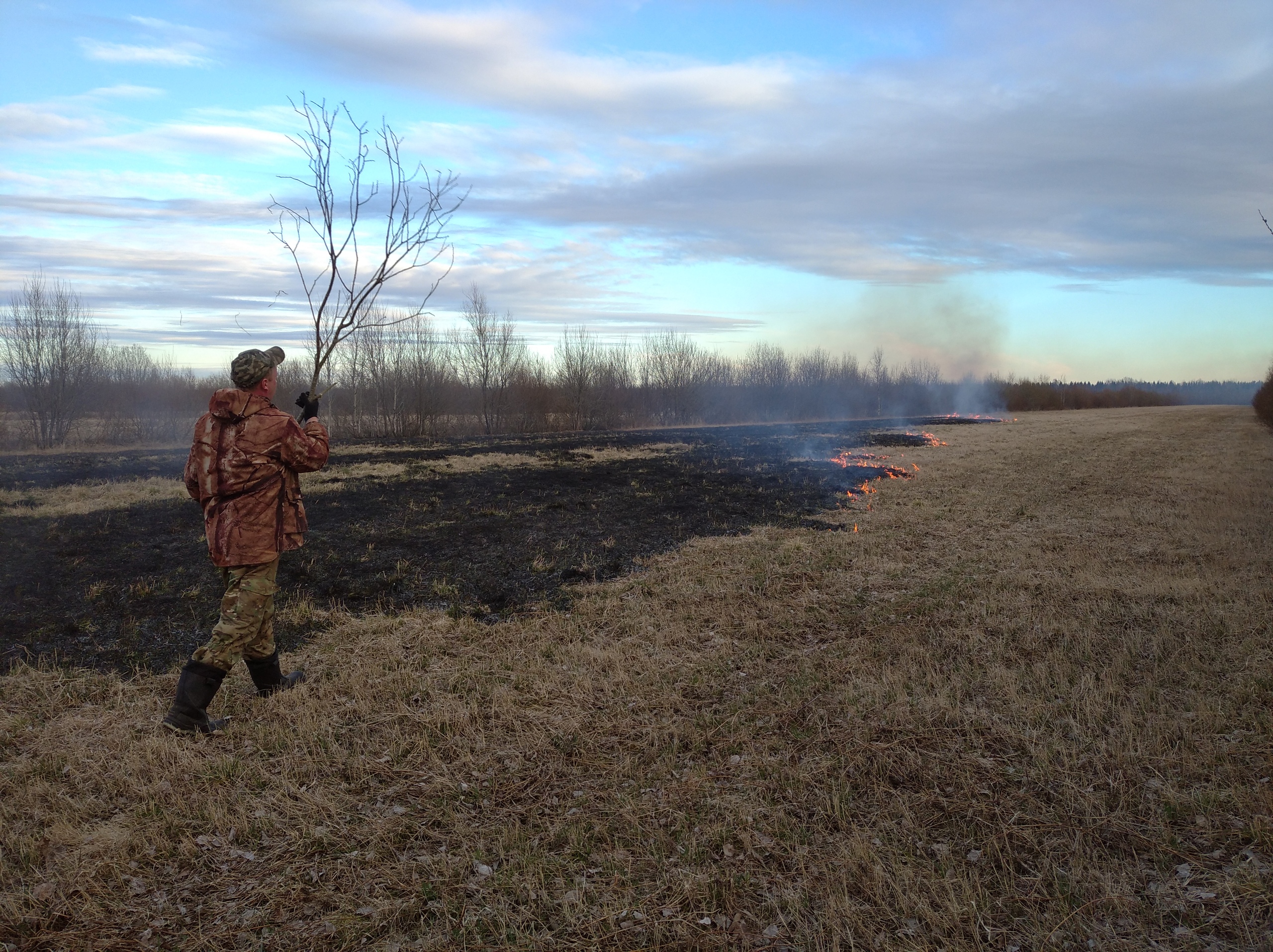 Мусор на пяти гектарах земли загорелся в Олонецком районе Карелии (ФОТО)  