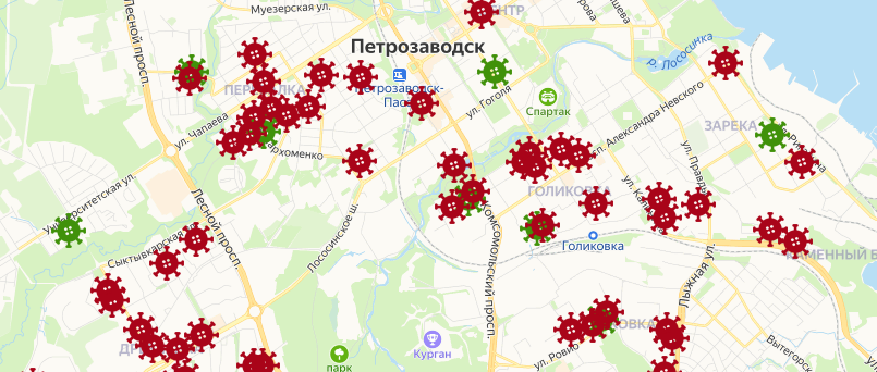 В Петрозаводске выявлено 78 очагов коронавирусной инфекции