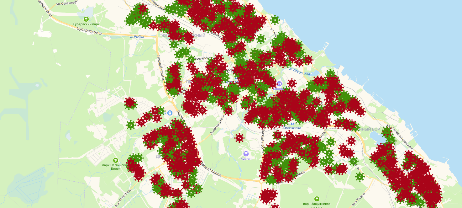 Правительство Карелии решило больше не обновлять онлайн-карту распространения COVID-19