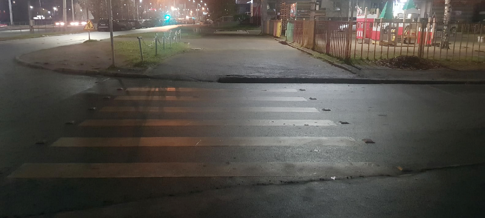 Катафоты перестали светиться на пешеходных переходах Петрозаводска