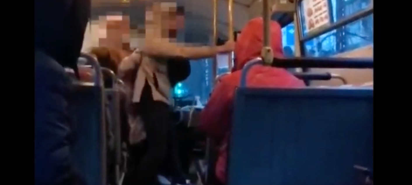В Петрозаводске пассажиры выкидывают друг друга из автобуса и плюют в лицо (ВИДЕО)