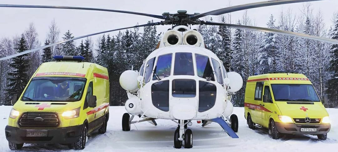 За две недели нового года санитарная авиация в Карелии спасла жизни 12 пациентов 