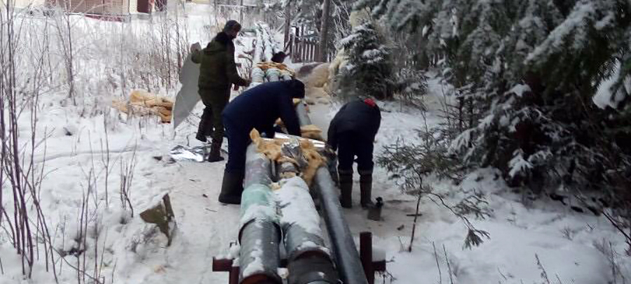 В поселке Карелии идут работы по восстановлению холодного водоснабжения