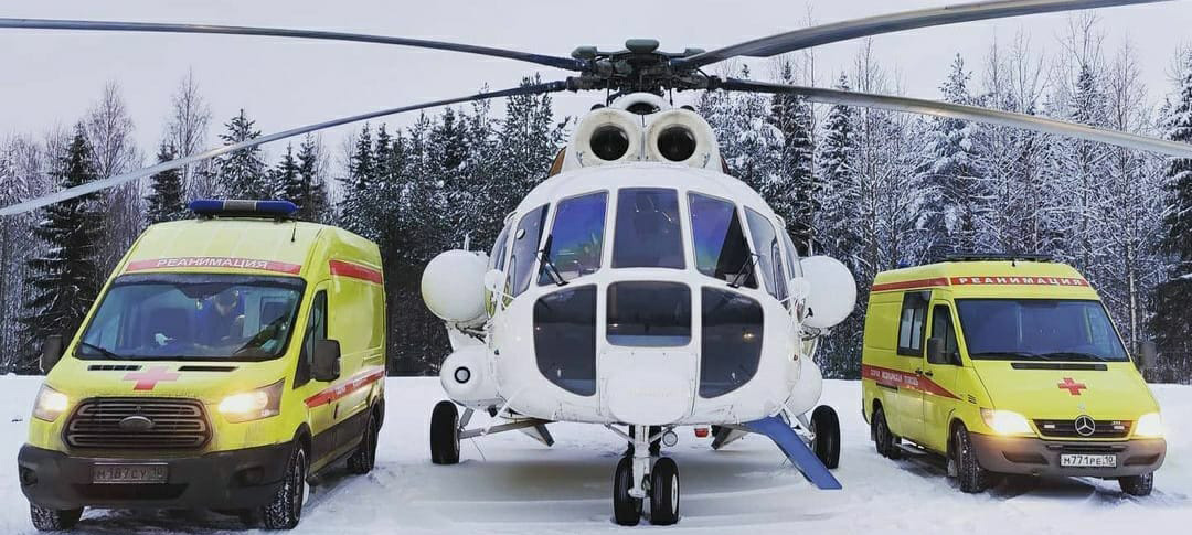 Вертолеты санавиации 15 раз вылетали за больными в районы Карелии 