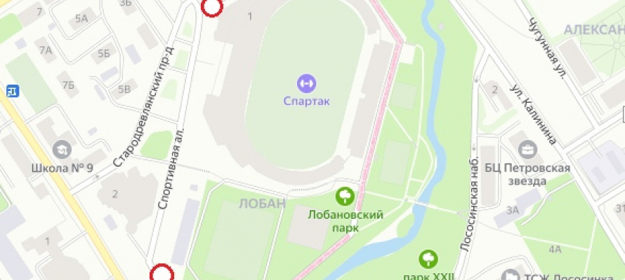 Стадион спартак карта