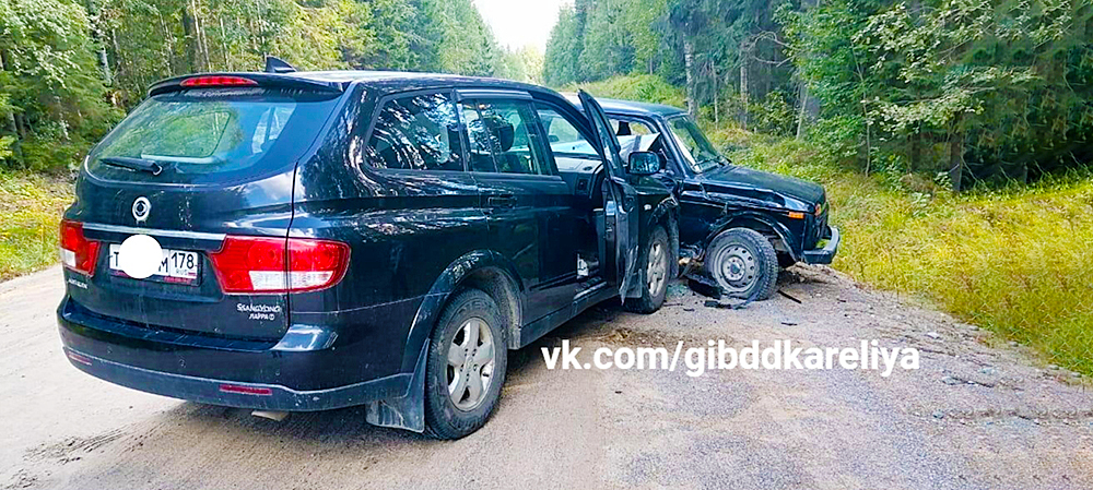 Пожилой водитель пострадал в ДТП на юге Карелии
