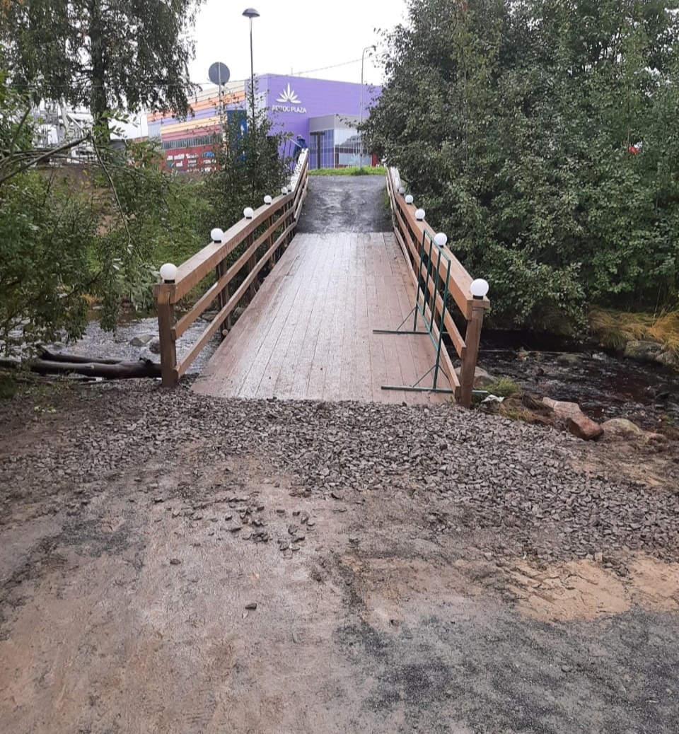 Глава Петрозаводска рассказал о ремонте пешеходных мостиков через реку Неглинка