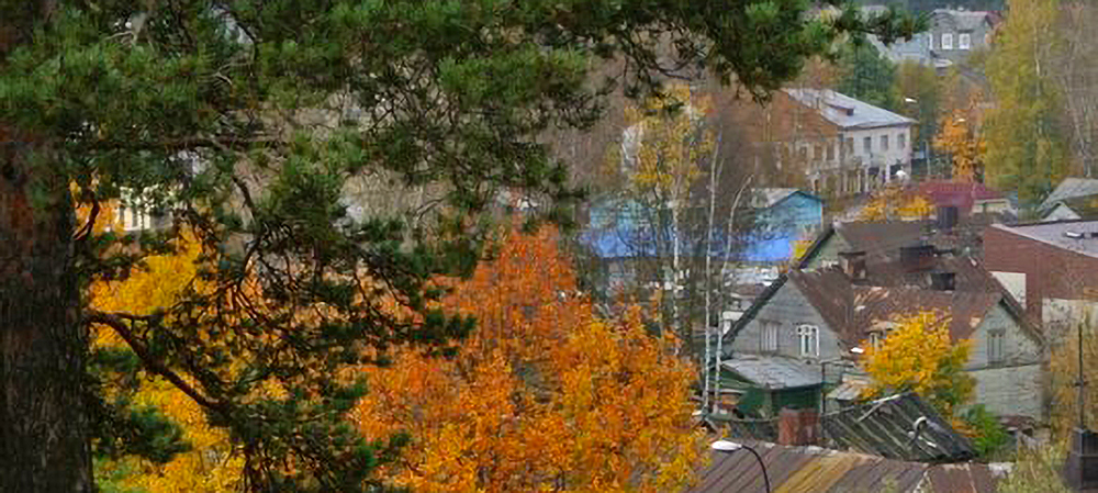 Туристы выбирают город в Приладожье Карелии для отдыха осенью в коттеджах