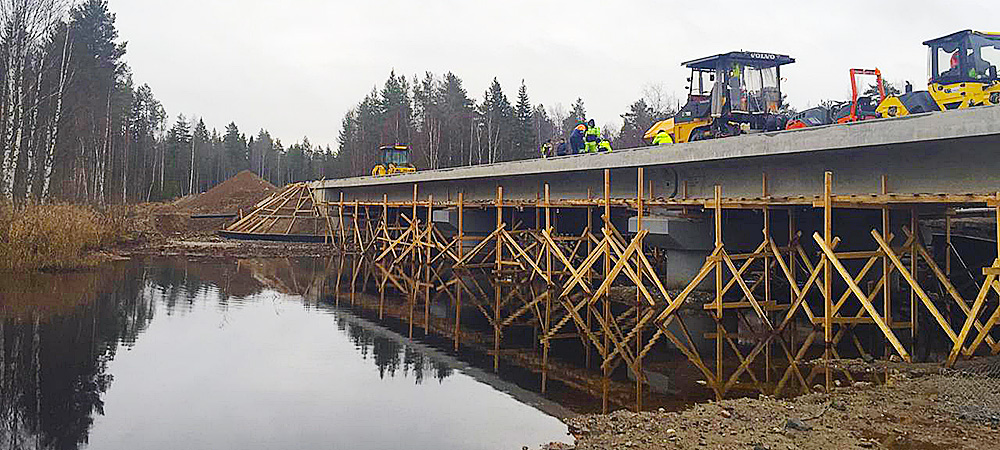 Региональная дорога в Карелии будет временно перекрыта из-за строительства моста