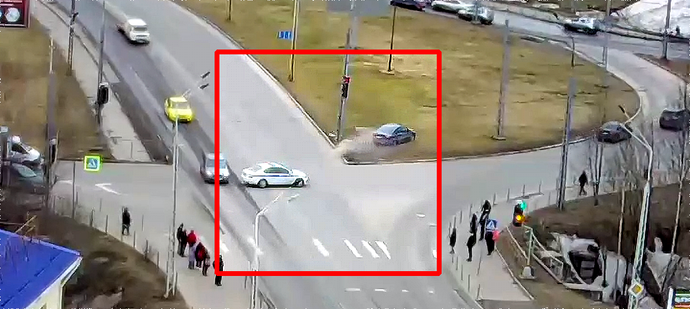 Авария с участием автомобиля ГИБДД произошла в Петрозаводске (ВИДЕО)