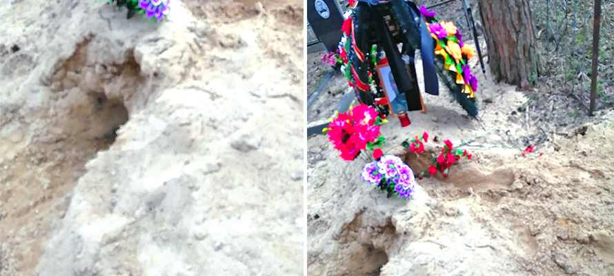 В соцсети выясняют, кто разрыл свежую могилу на кладбище в районе Карелии