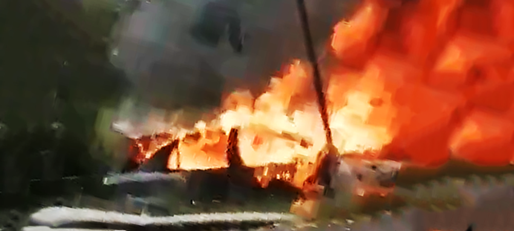 Автомобиль вспыхнул после ДТП на юге Карелии (ФОТО, ВИДЕО)