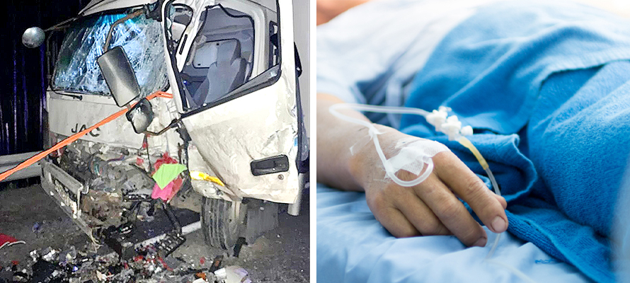 Врачи рассказали о состоянии водителя, пострадавшего при столкновении грузовиков на трассе в Карелии
