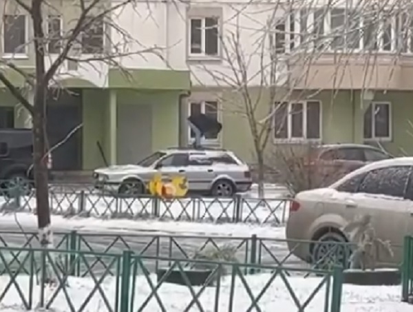 Житель райцентра в Карелии показал крайне оригинальный способ чистки авто от снега (ВИДЕО)