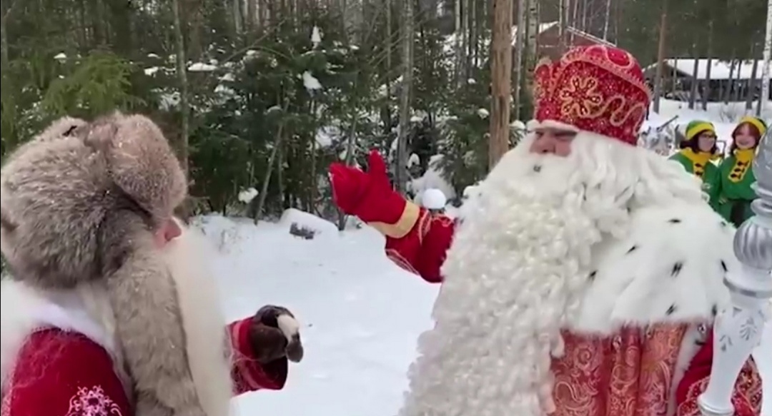 В гости к Талвиукко в Карелию приехал российский Дед Мороз из Великого Устюга (ВИДЕО)