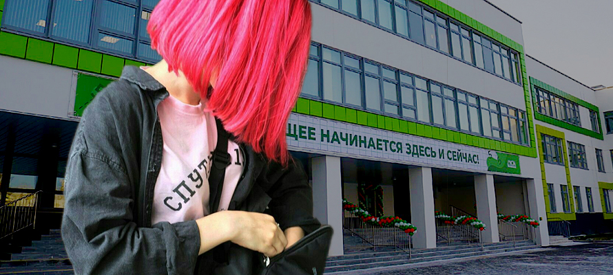 В самой большой школе Карелии запретили ходить с пирсингом и розовыми волосами