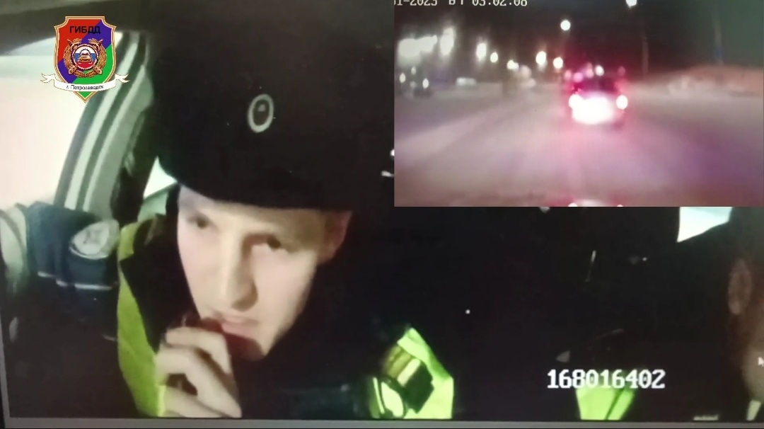 Двумя выстрелами из пистолета полицейские Петрозаводска остановили пьяного водителя (ВИДЕО)