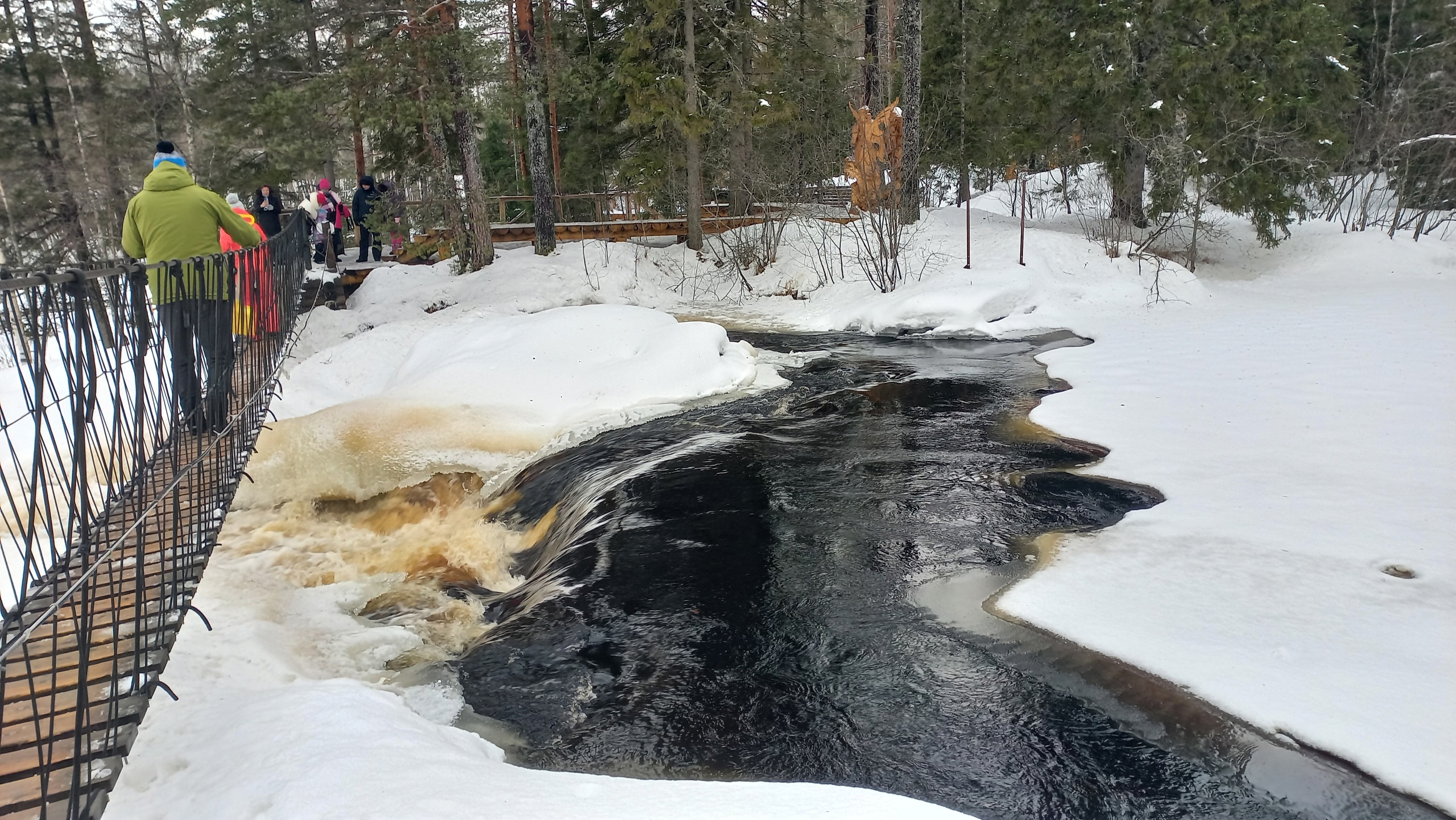 «Снежные сугробы»: опубликованы фото зимних водопадов Приладожья Карелии