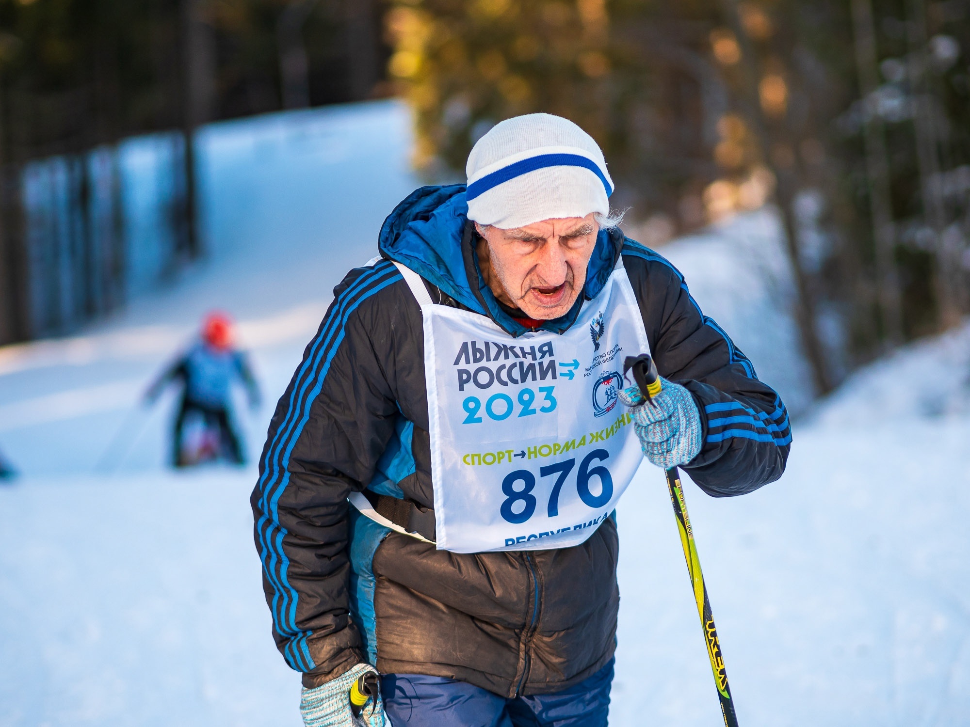 Житель Петрозаводска в 86 лет с хвостиком пробежал гонку «Лыжня России»