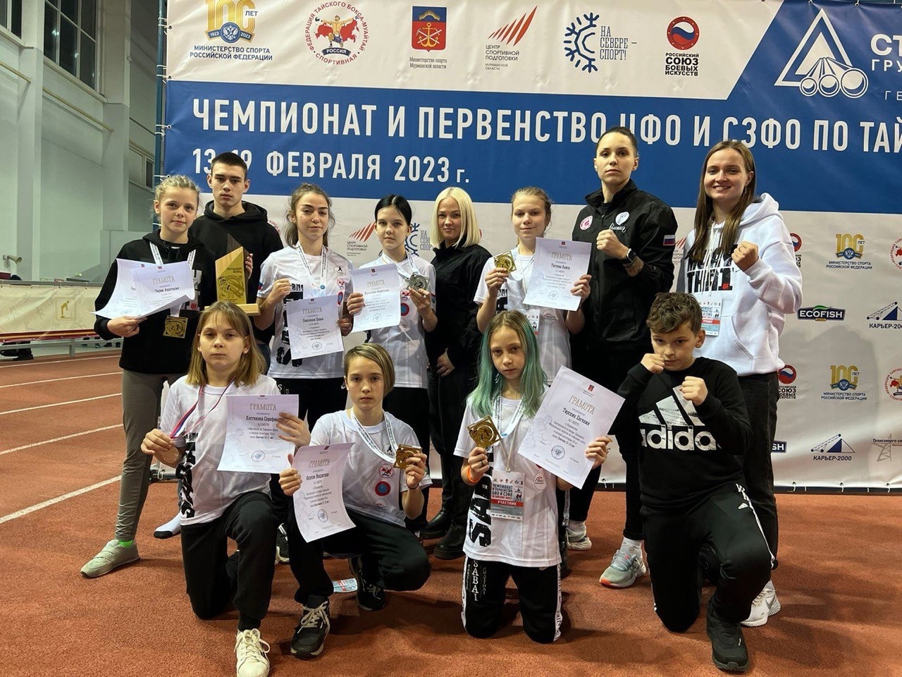 Сборная Карелии по тайскому боксу завоевала сразу 9 медалей на чемпионате и первенстве Северо-Запада