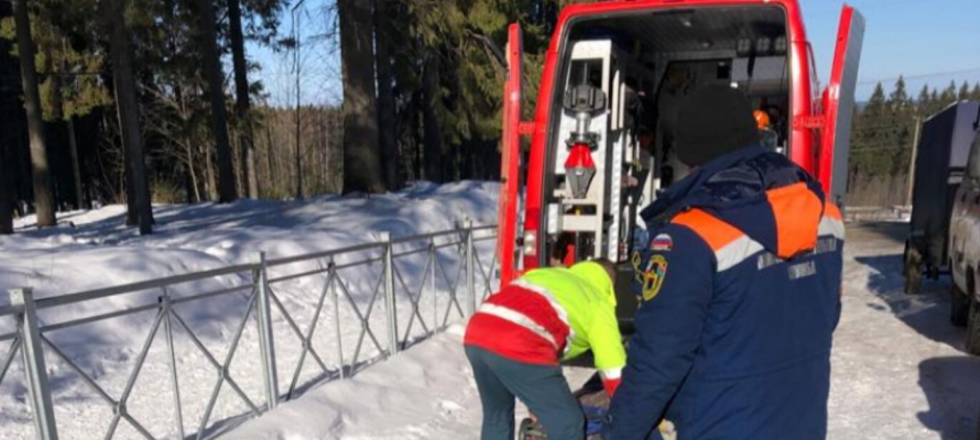 Лыжнице, повредившей ногу на трассе «Фонтаны» в Петрозаводске, потребовалась помощь спасателей