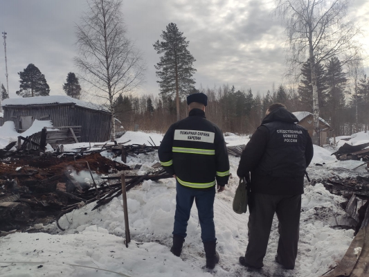 Житель Карелии заживо сгорел в своем доме (ФОТО и ВИДЕО)