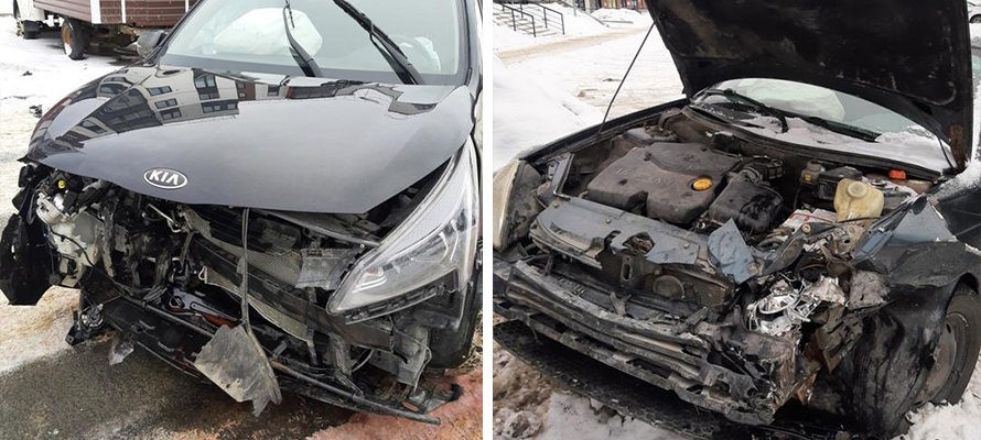 Молодая девушка пострадала при столкновении двух авто в новом районе Петрозаводска (ФОТО)