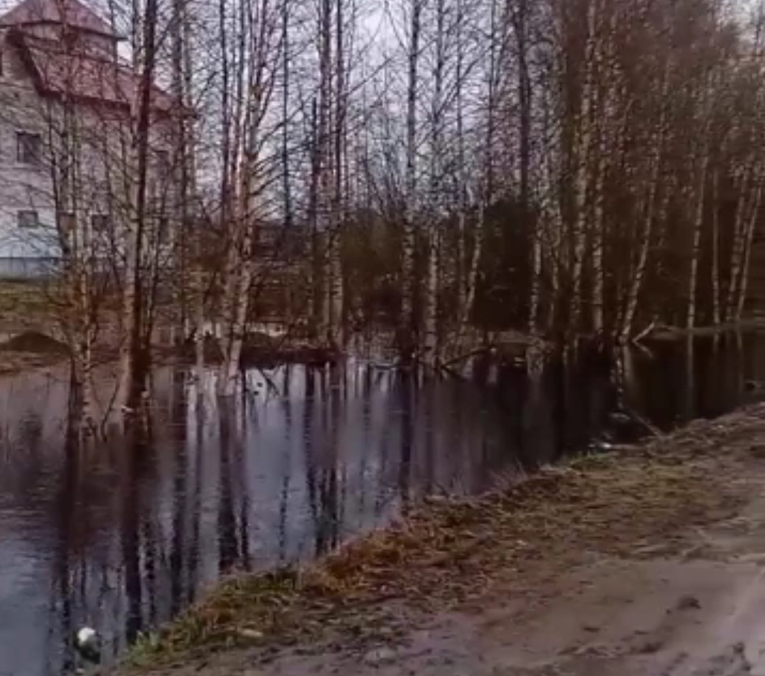 Новое озеро появилось под окнами жителей райцентра Карелии (ВИДЕО)