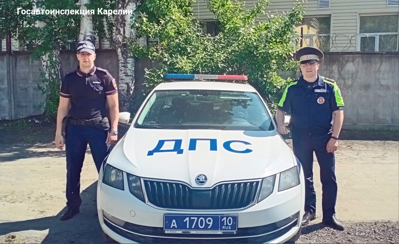 Сотрудники ГИБДД Карелии помогли автоледи из Петербурга, оставшейся без топлива
