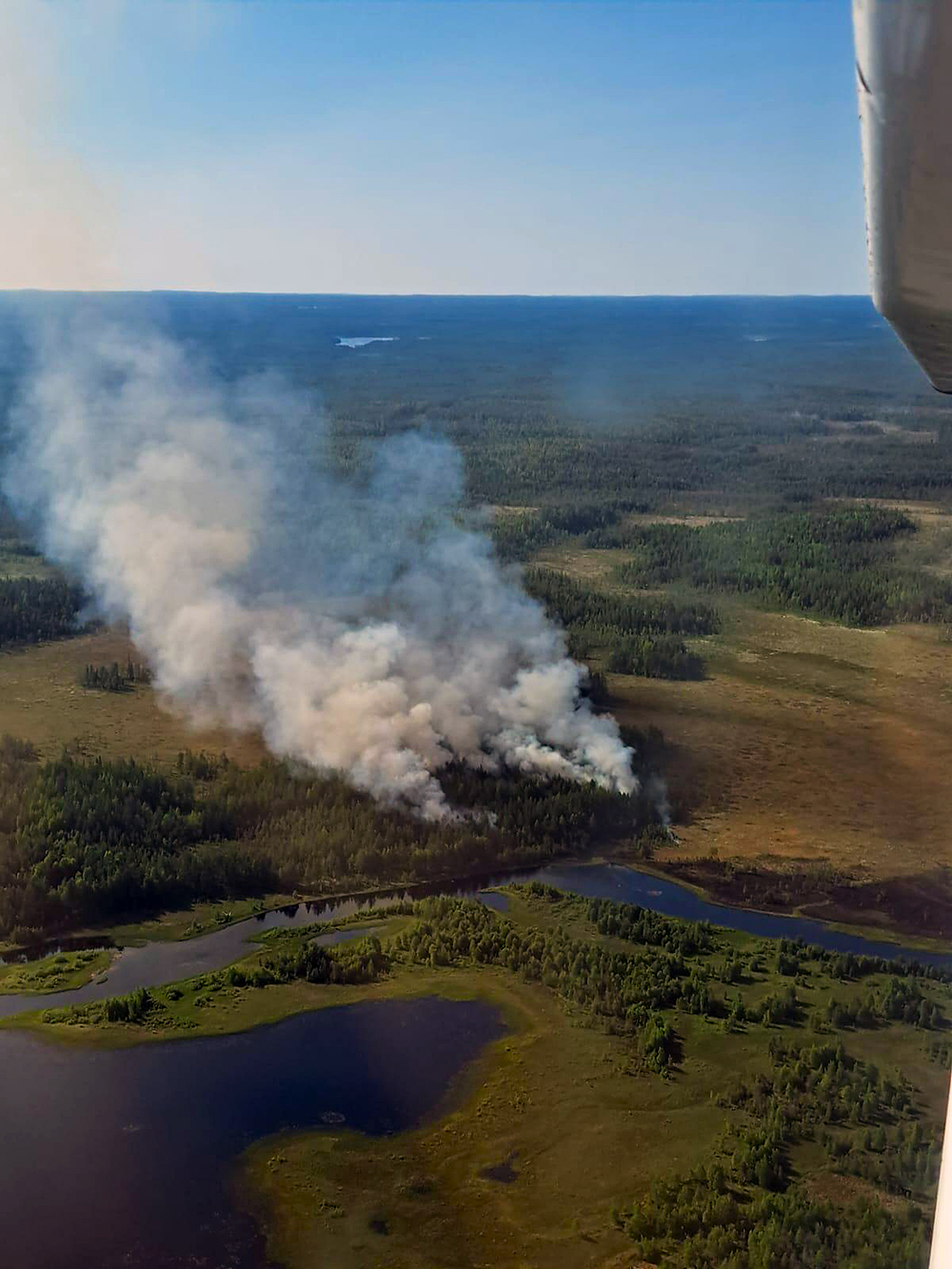 Спасатели Карелии борются с двумя крупными лесными пожарами (ВИДЕО)