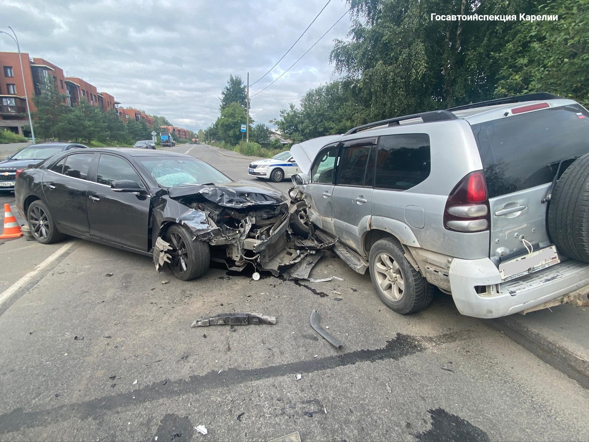 Пассажир попал в больницу после группового ДТП в Петрозаводске