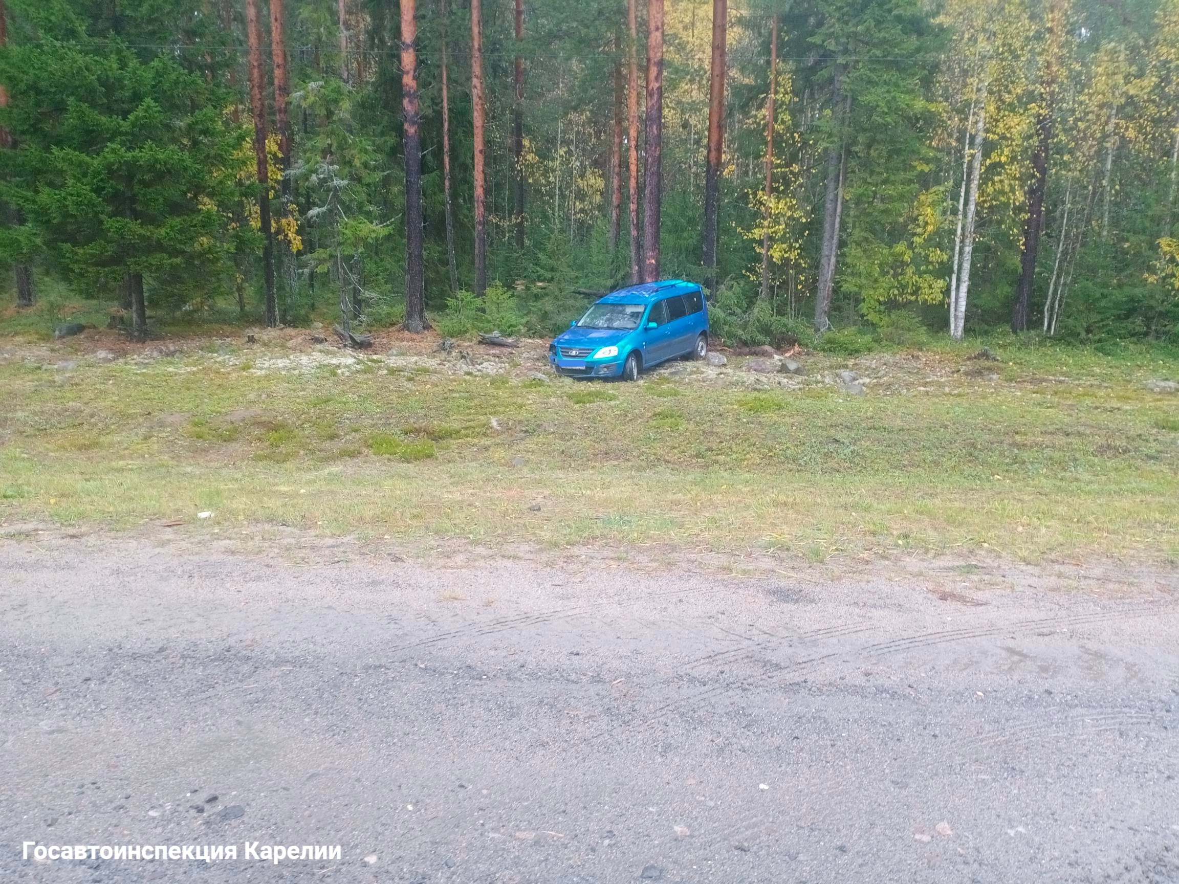 Автомобиль вылетел с дороги и врезался в дерево на трассе в Карелии |  04.10.2023 | Новости Петрозаводска - БезФормата