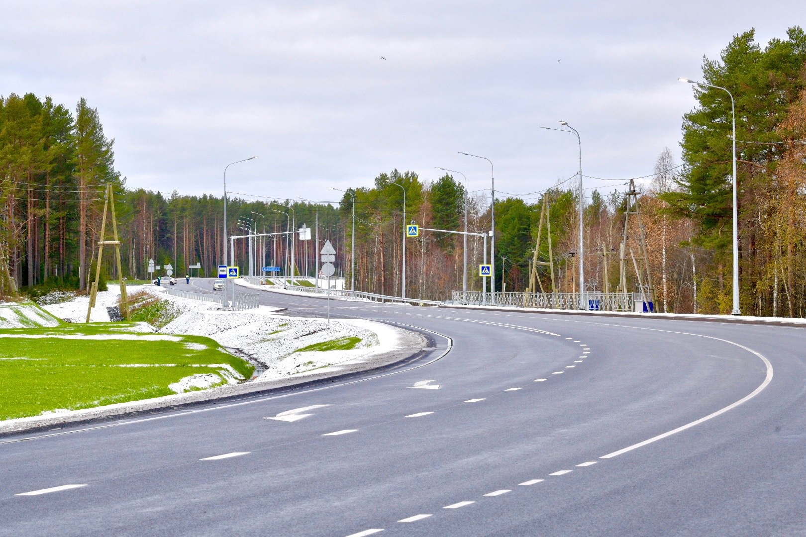 В Карелии после ремонта открыли два участка федеральной трассы вдоль Онего