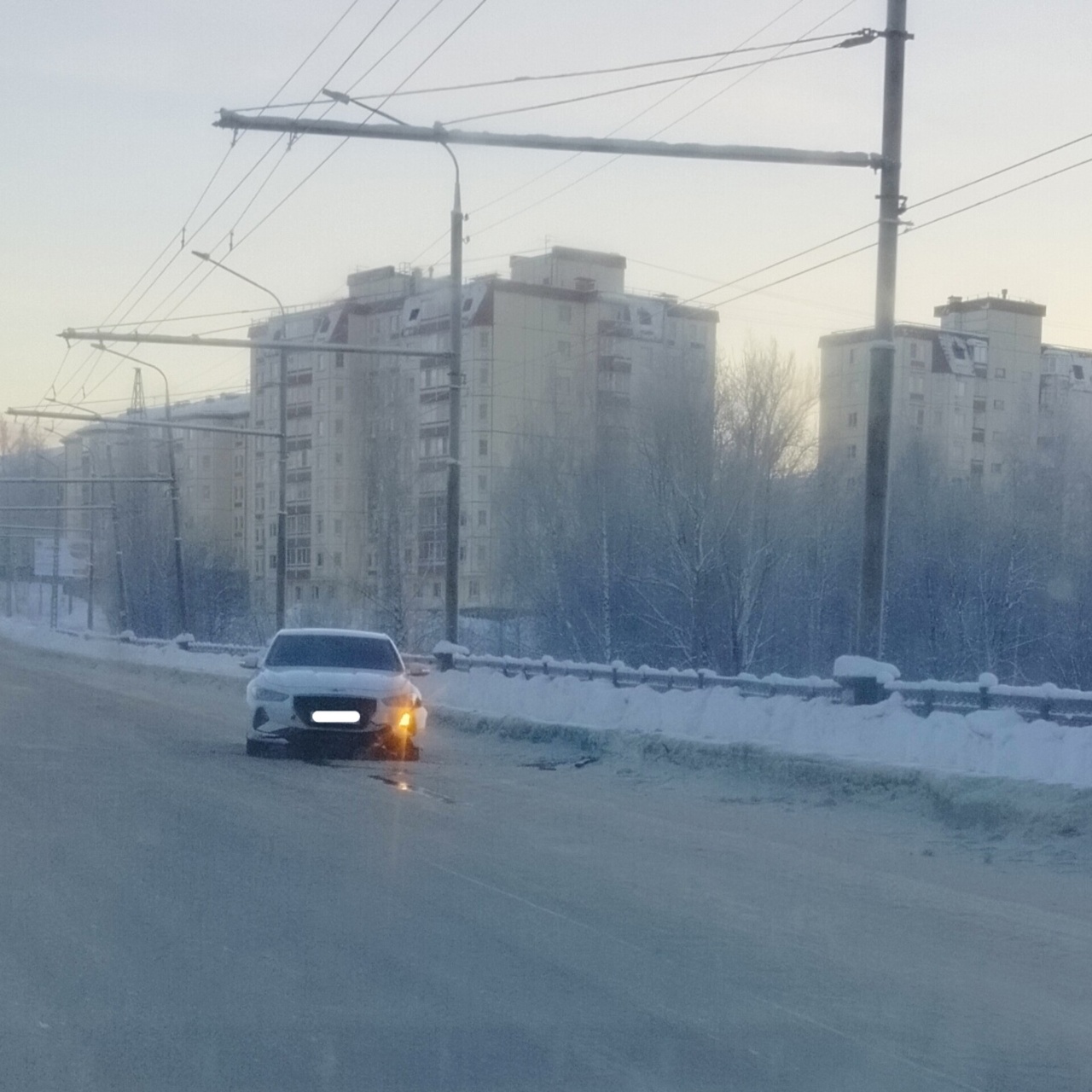 Неудачный старт привел к аварии на мосту в центре Петрозаводска