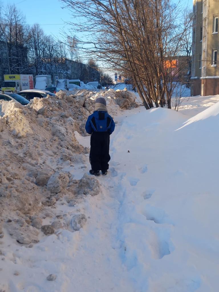 Двор в Петрозаводске во время борьбы со снегом засыпали окончательно