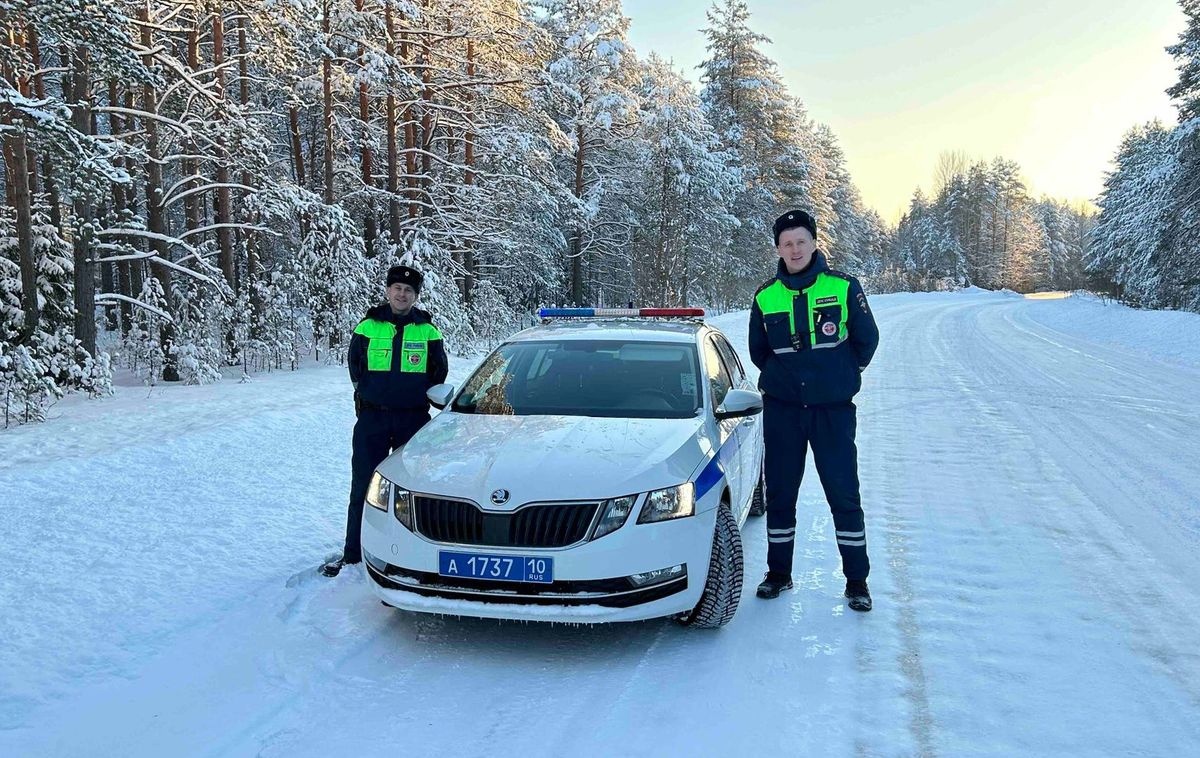 Полицейские Карелии помогли вытащить из кювета машину с детьми | СТОЛИЦА на  Онего