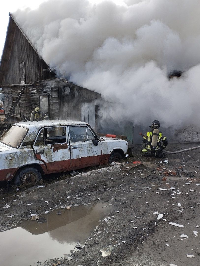 В поселке Хаапалампи горел двухквартирный дом