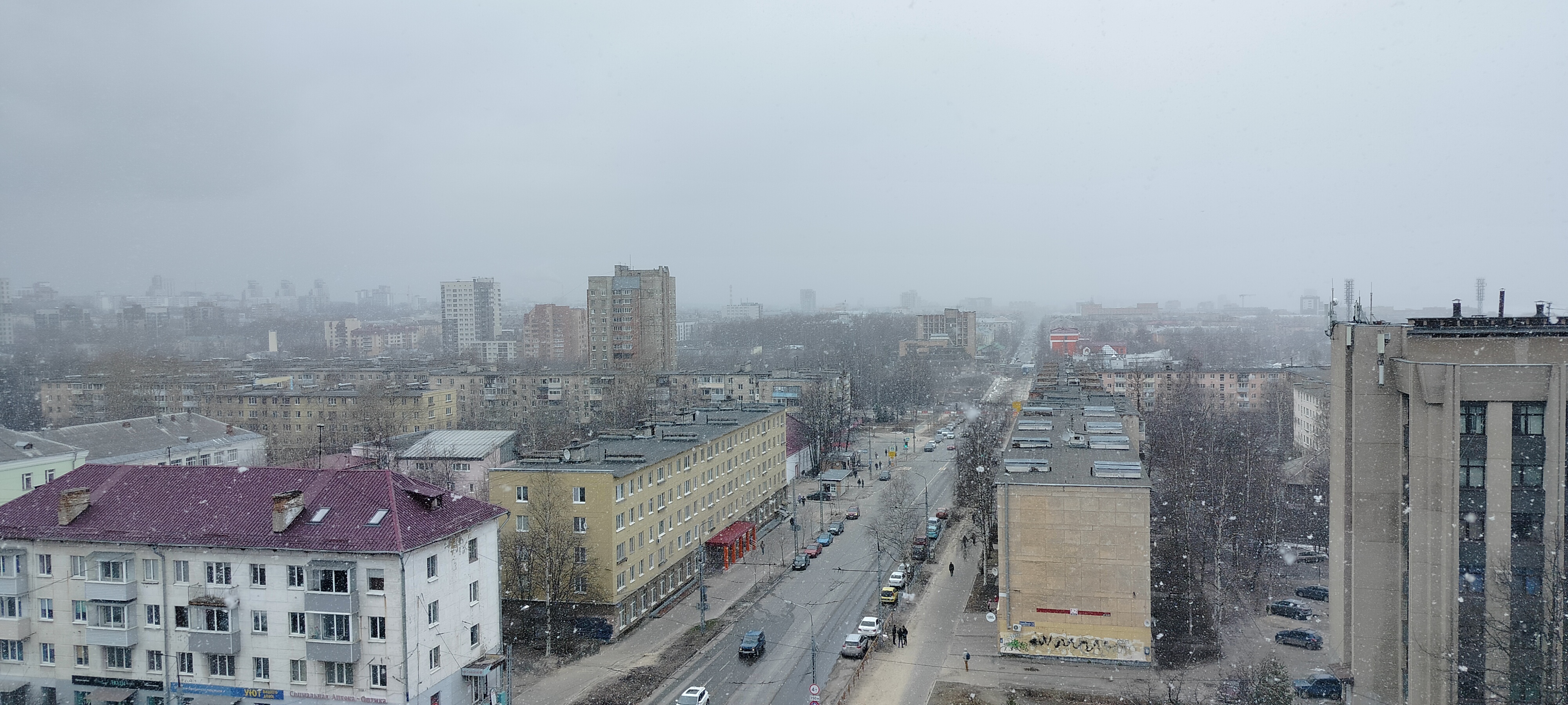 В Петрозаводске начался снегопад