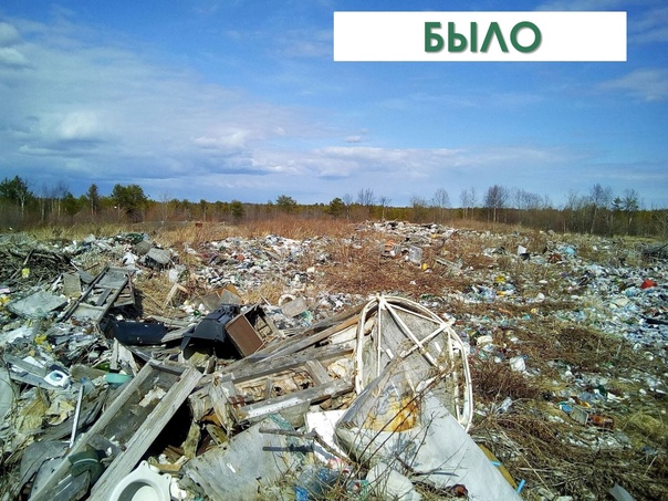 В Беломорском округе убрали большую незаконную свалку