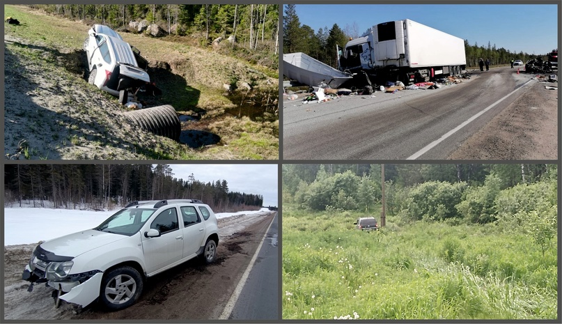 В Карелии четыре человека погибли и четыре получили травмы в ДТП из-за усталости водителей
