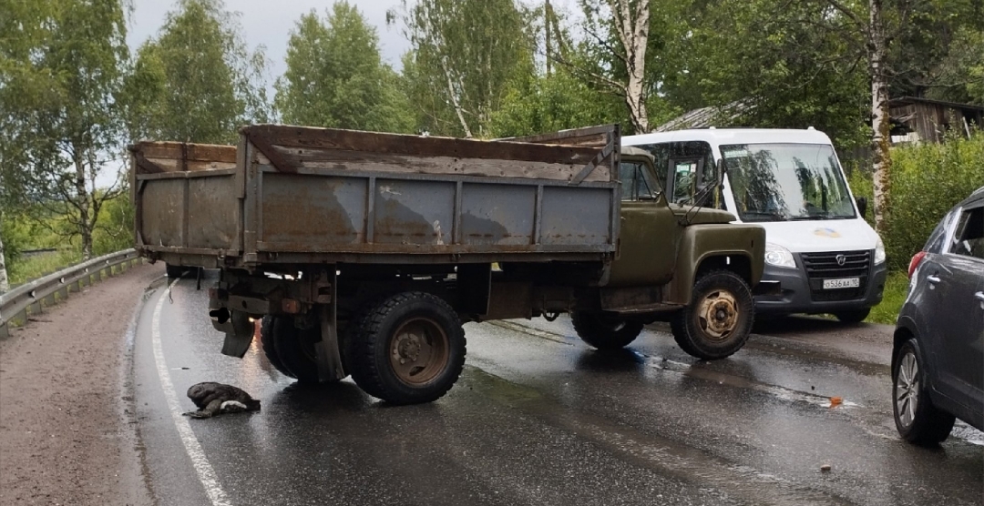 Внедорожник и грузовик столкнулись на западе Карелии