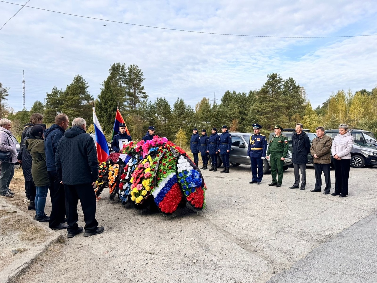 Беломорчане простились с бойцом, погибшим на СВО