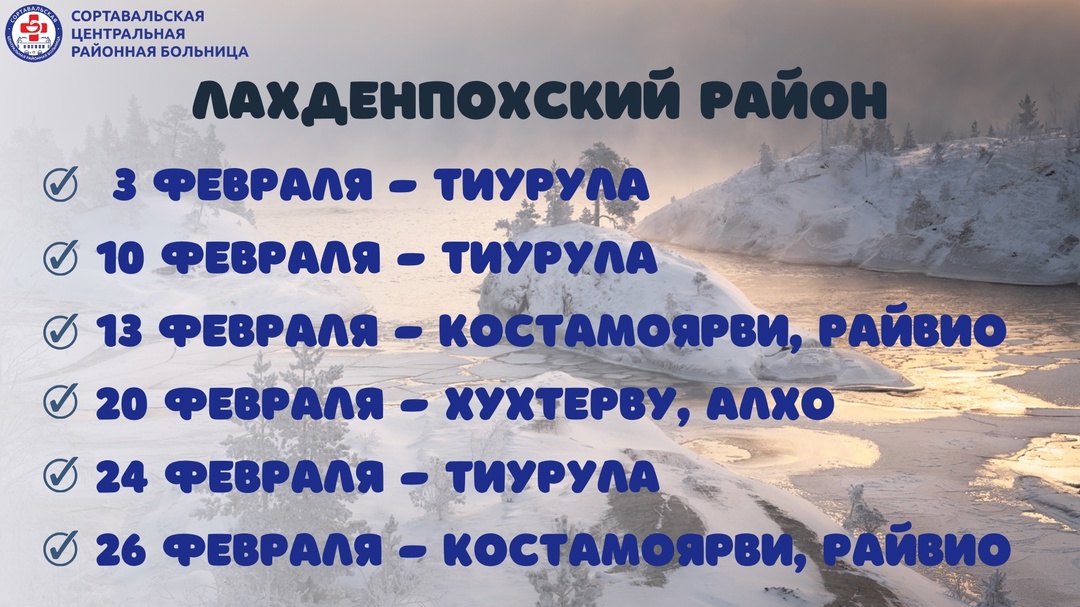 В Лахденпохском районе продолжается работа мобильных бригад специалистов Сортавальской ЦРБ