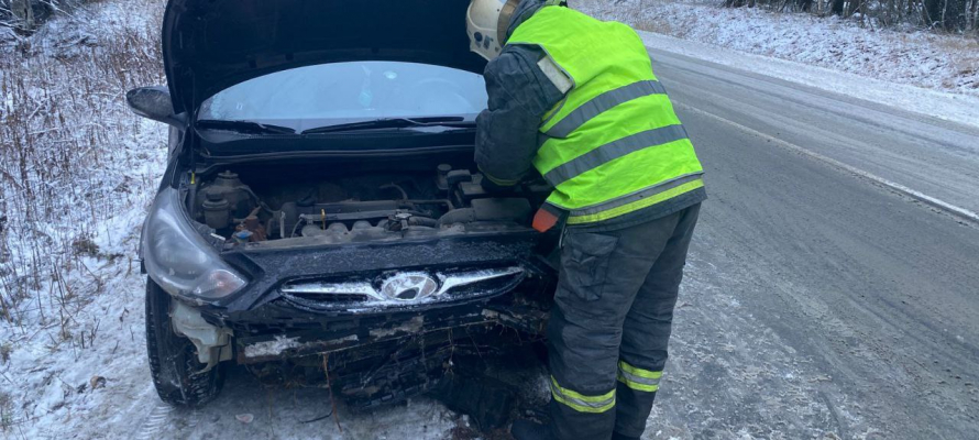 Человек пострадал при съезде в кювет в Пряжинском районе