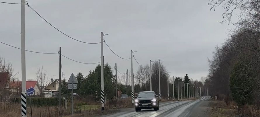 В деревне Суйсарь в Карелии появилось уличное освещение