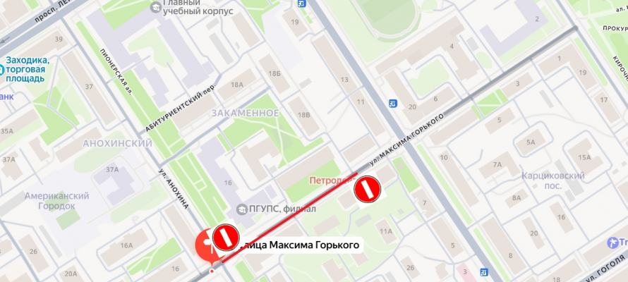 В Петрозаводске временно запретят сквозной проезд по улице в центре города