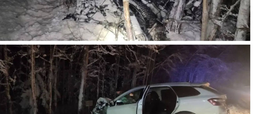 На трассе «Кола» произошло столкновение двух автомобилей